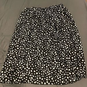 AllOver Print A-line skirt black and white